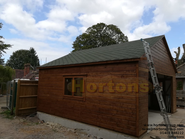 5.5m x 5.5m Double Garage Timber Framed [2226-timber-frame-garage] - £